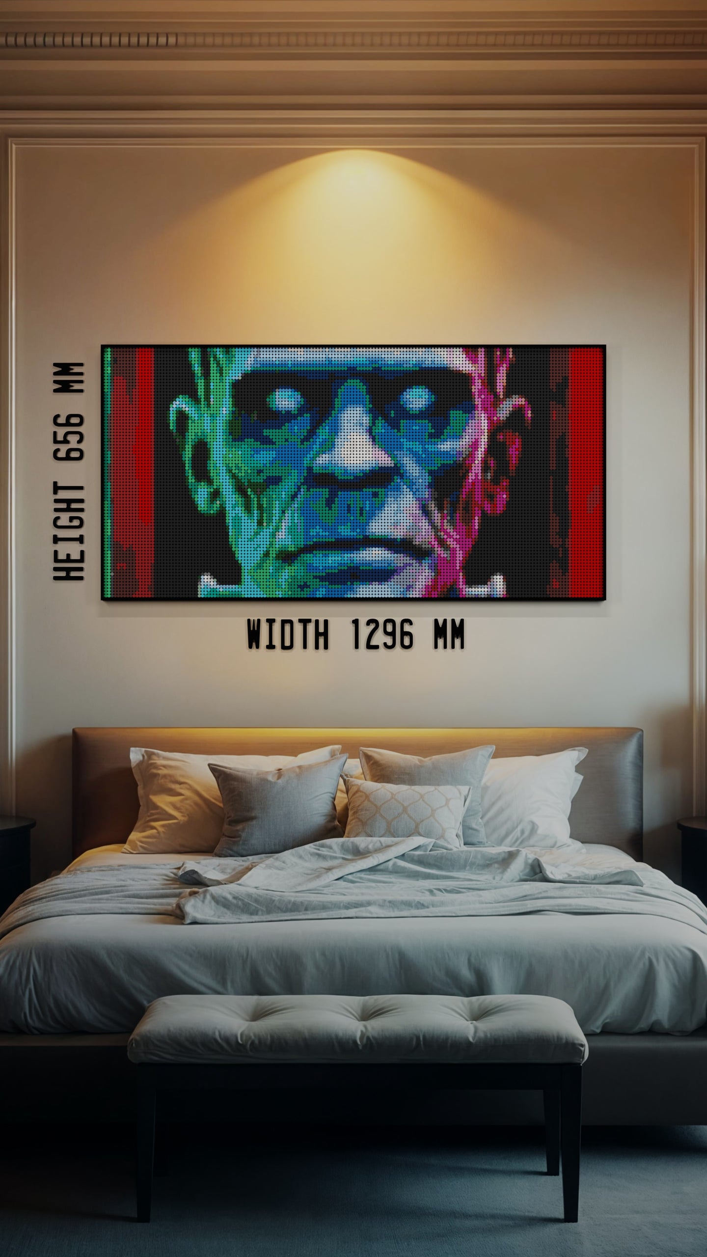 The Creation LEGO® Style mosaic pixel art design for display